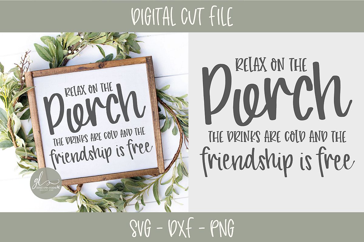 Relax On The Porch - Porch SVG Cut File example image 1
