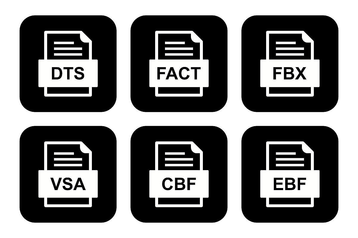 Set Of File Formats Icons example image 1