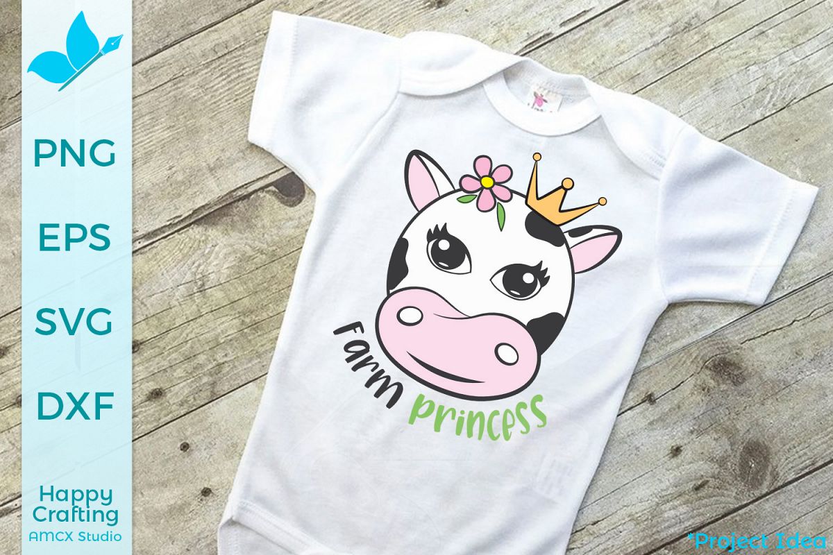 Farm Princess - Adorable Cow svg file example image 1