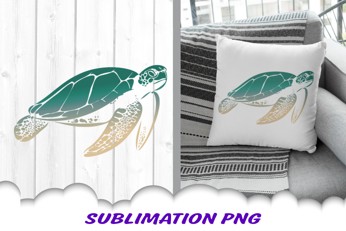 Sea Turtle Sublimation PNG Design example image 1