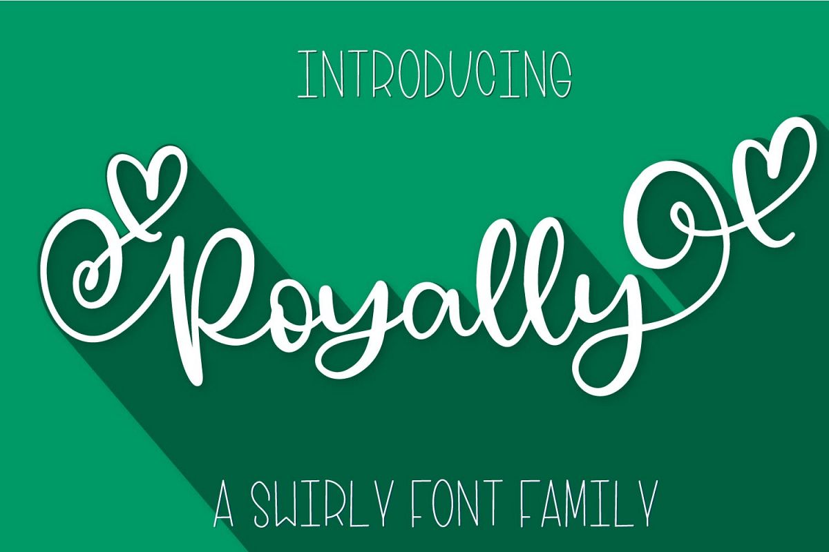 Royally - A Hand Lettered Font Script with Heart Swashes example image 1