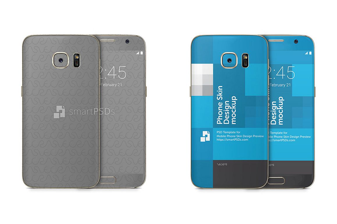 Samsung Galaxy S7 Mobile Skin Design Template example image 1
