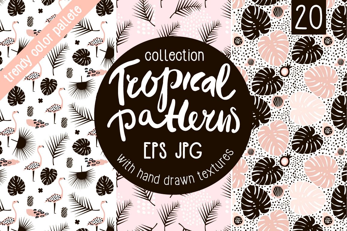 TROPICAL PATTERNS SET example image 1