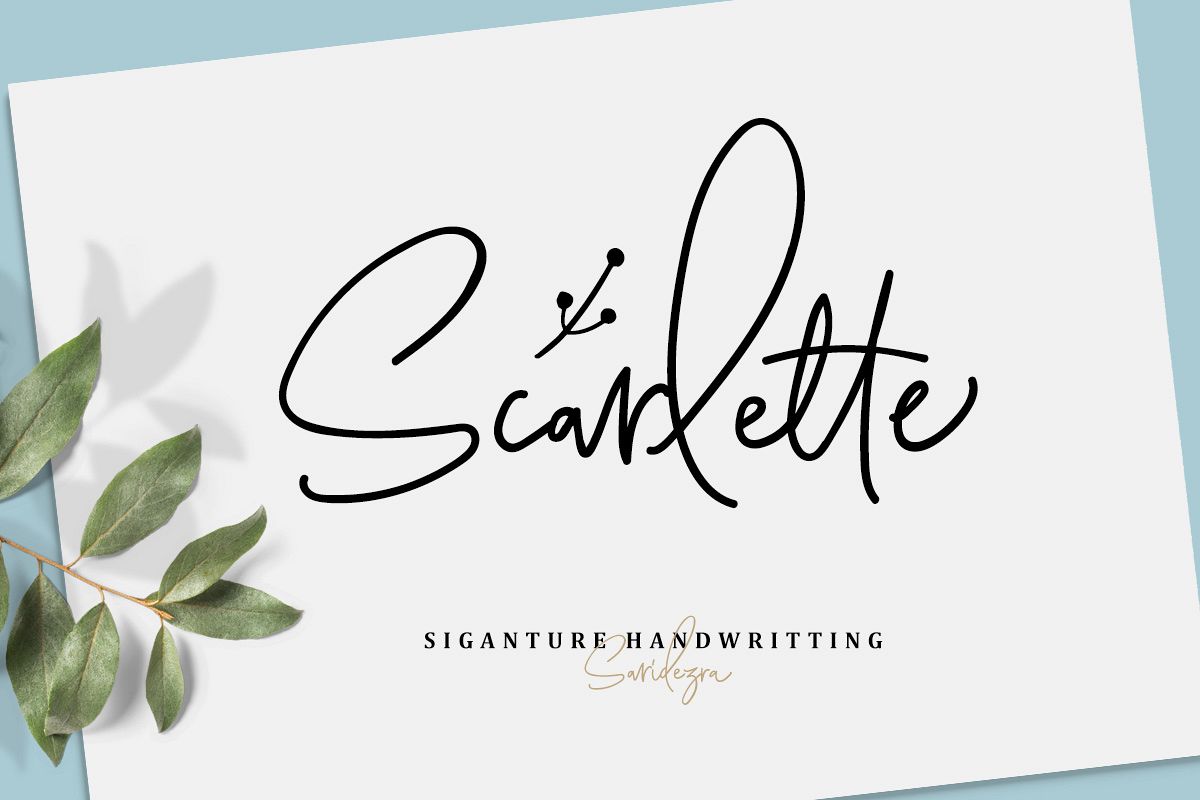 Scarlette Script example image 1