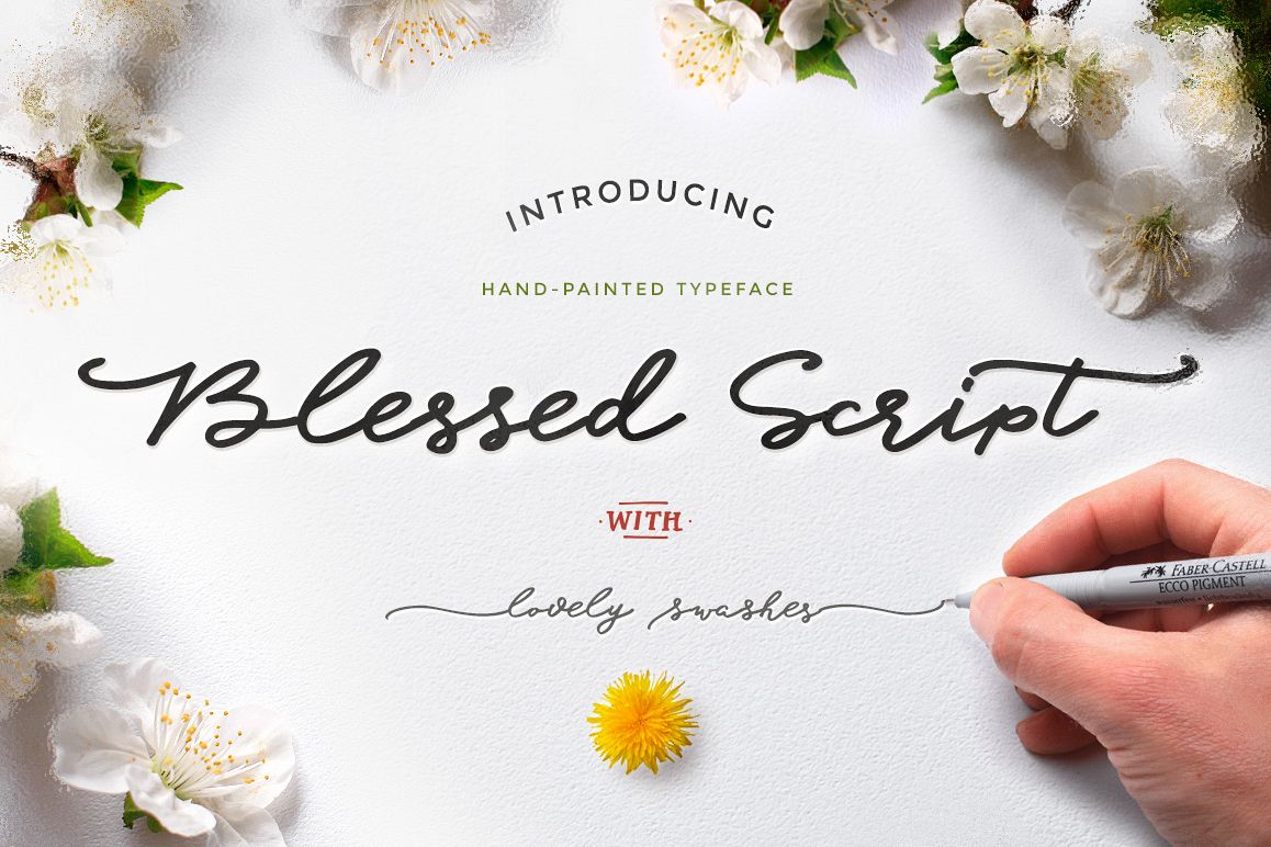 Blessed Script with sweet BONUS example image 1