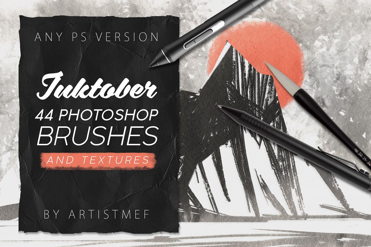 Inktober 2019 Photoshop Brushes example image 1