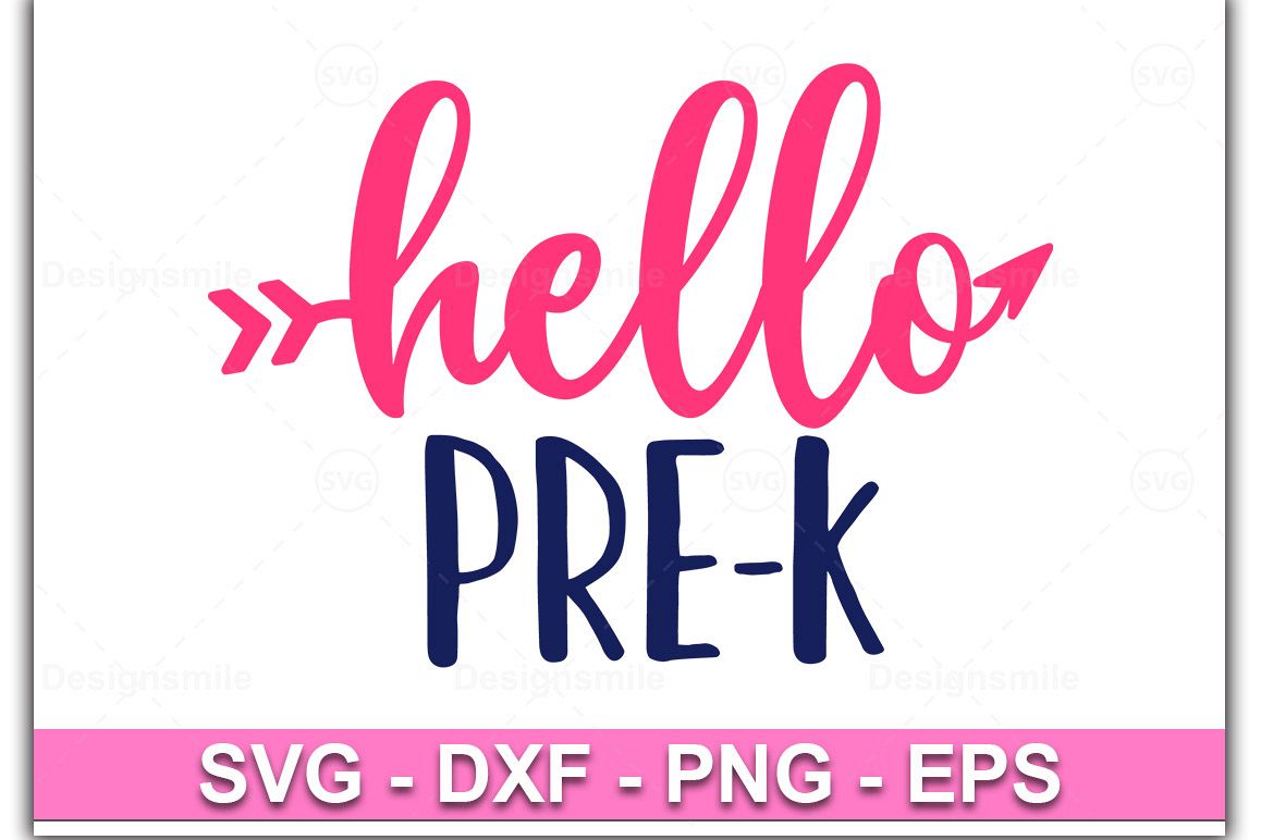 Hello Pre-K svg, Hello Prek svg, Hello Pre K svg, Pre-K svg example image 1