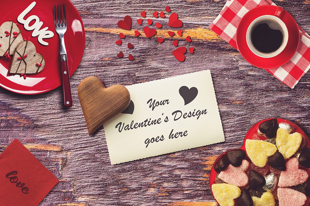 Valentine Card Mock-up #7 example image 1