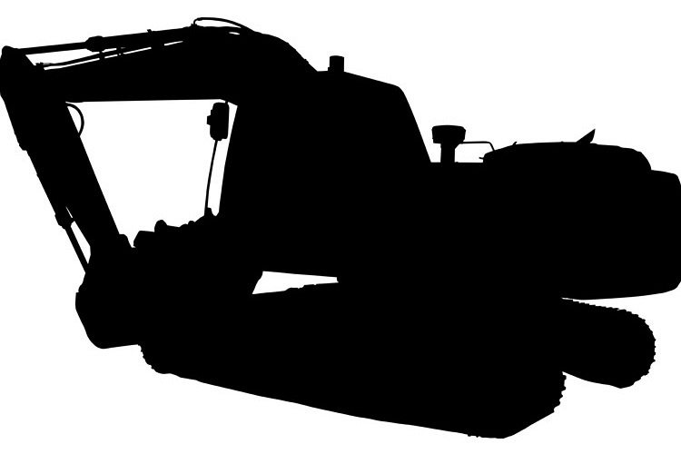construction mechanical digger excavator silhouette example image 1