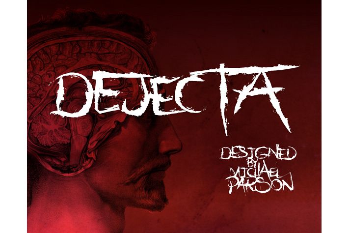 Dejecta typeface cover page