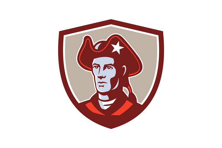 American Patriot Minuteman Head Crest Retro example image 1