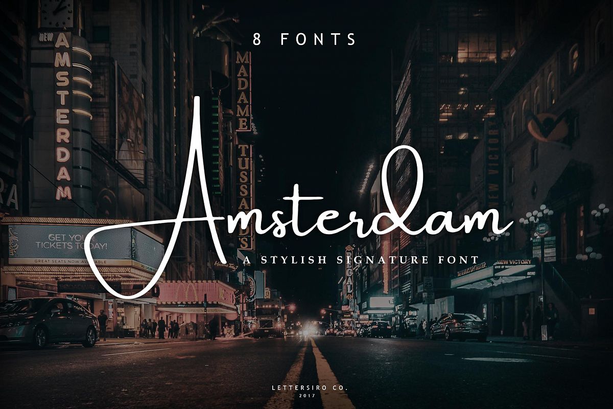 Amsterdam 8 Elegant Font example image 1