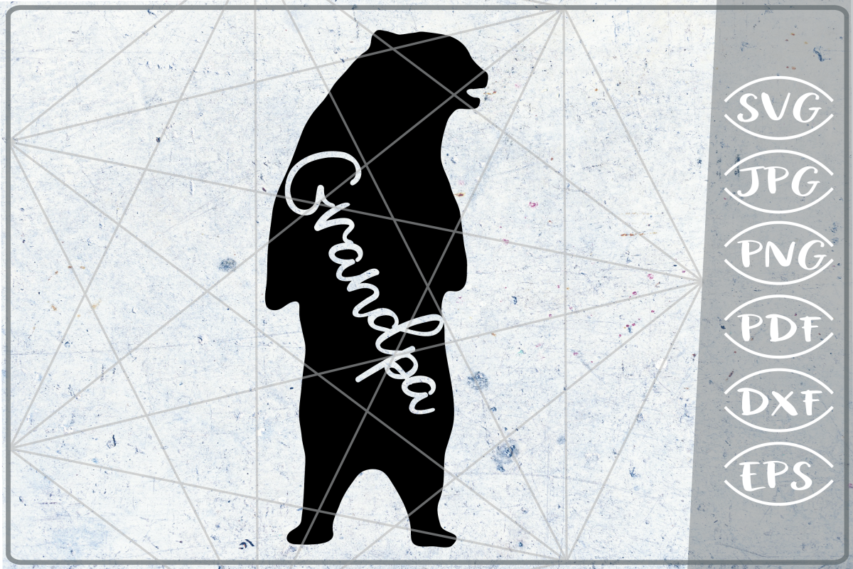 Grandpa Bear SVG Cutting File Mother's Day svg png cricut example image 1