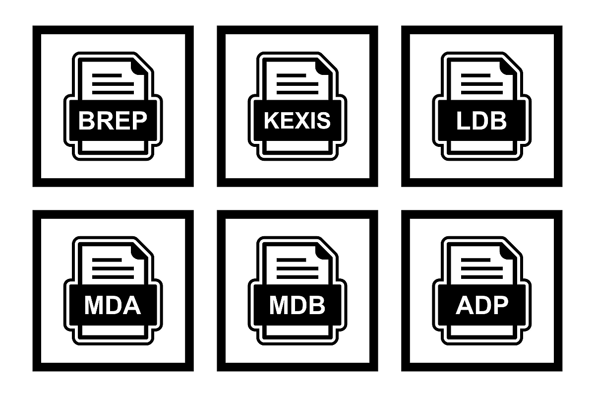 Set Of File Formats Icons example image 1