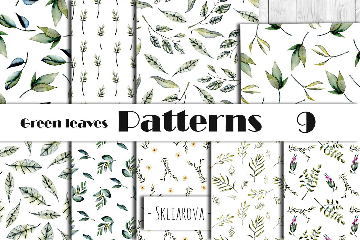 Green leaves Patterns example image 1