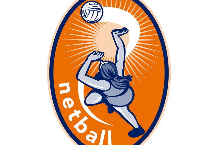 Netball player rebounding ball example image 1