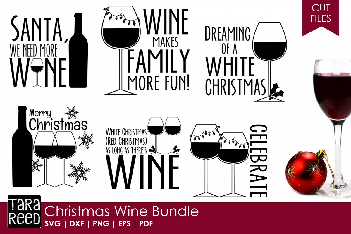 Download Christmas Wine Christmas Svg Files For Crafters PSD Mockup Templates