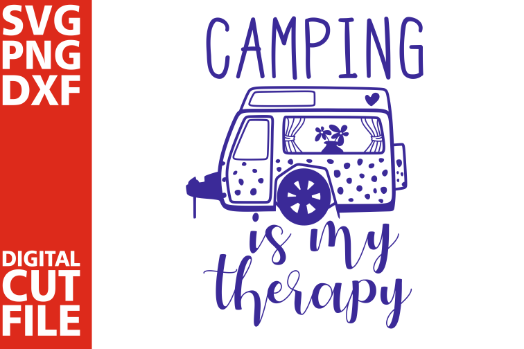 Download Camping is my therapy svg, Camp svg, Happy camper svg ...