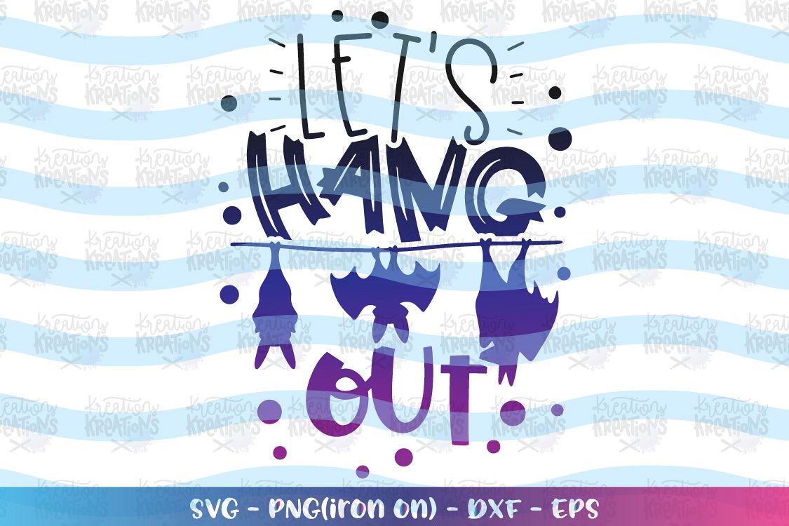 Let's hand y'all svg Bats kids cute Halloween design example image 1