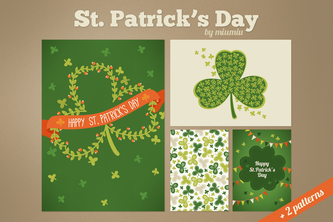 St. Patrick's Day Cards and Patterns example image 1