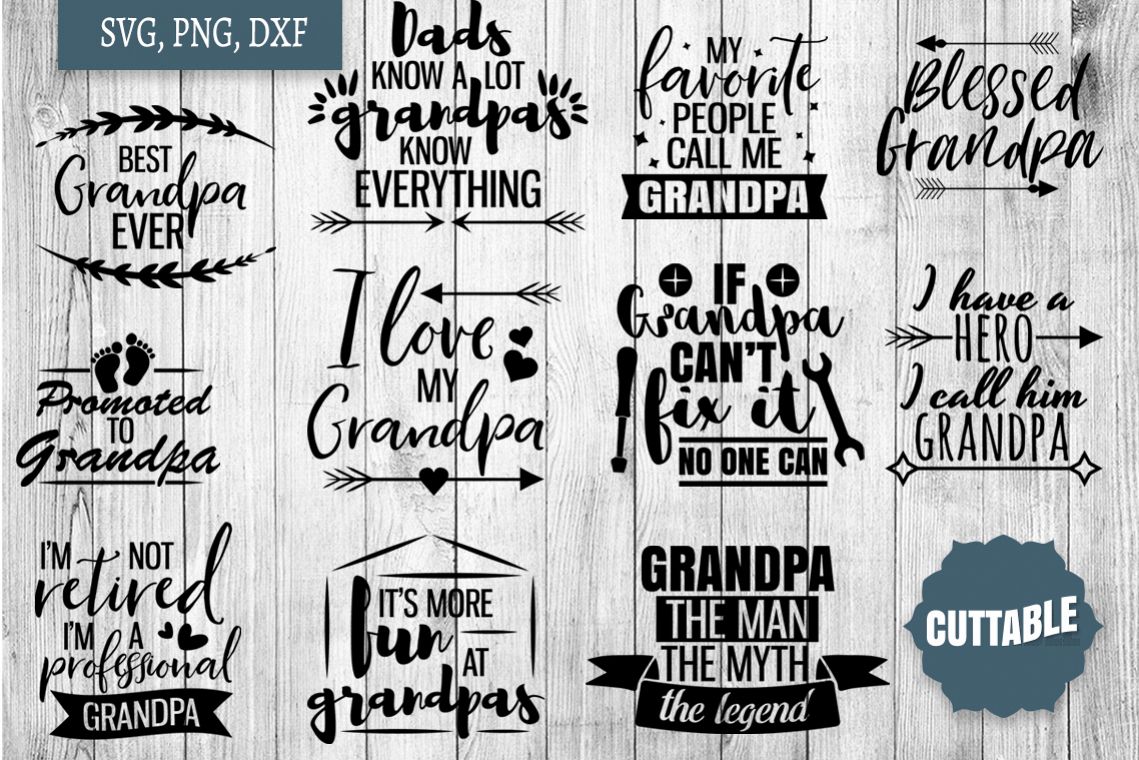 Download Grandpa quote SVG bundle, Grandpa love quote cut file pack ...