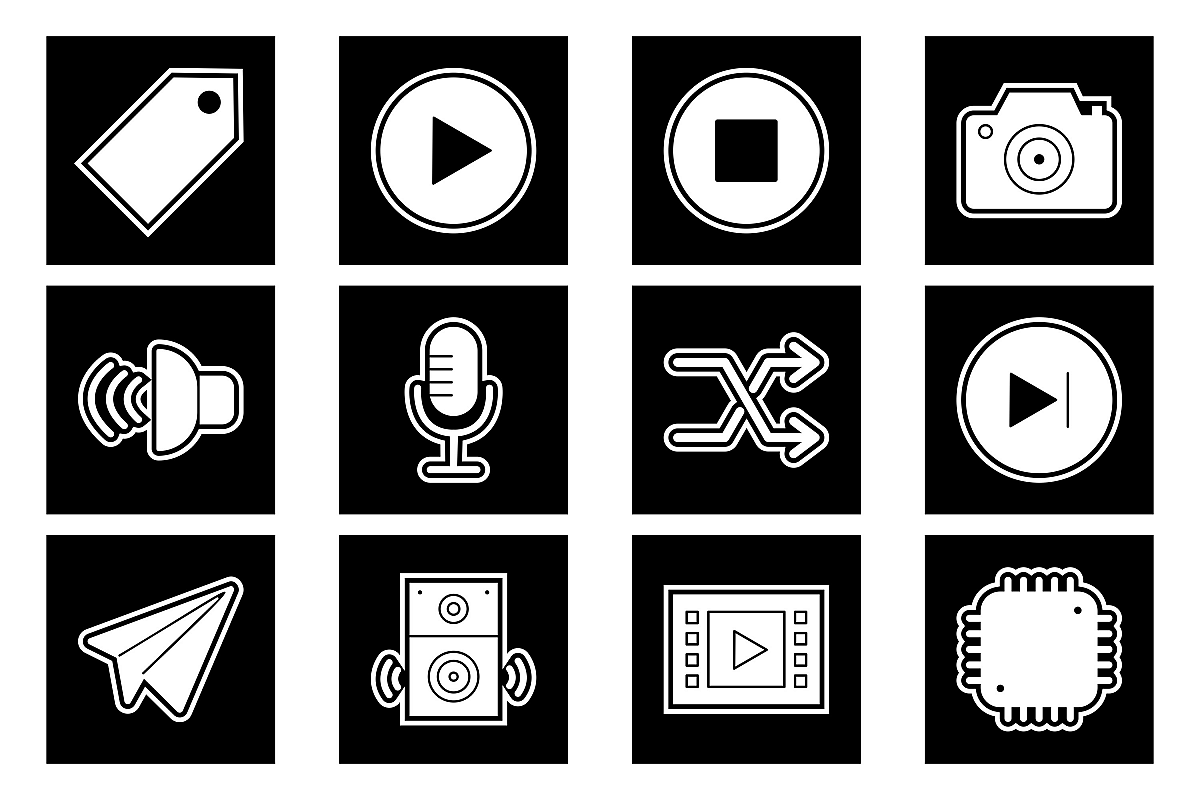 Set Of Multimedia Icons example image 1