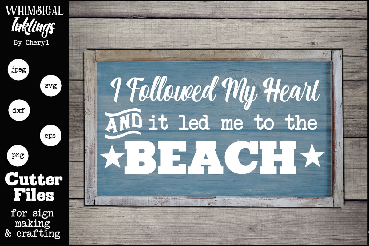 Led Me To The Beach SVG example image 1