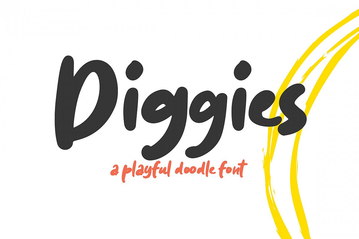 Diggies - A Playful Doodle Font example image 1