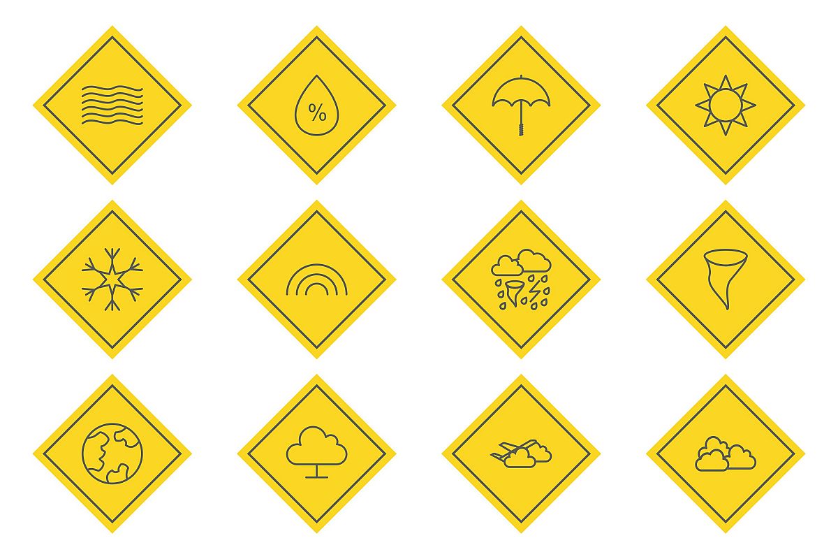 Set Of Weather And Season Icons example image 1