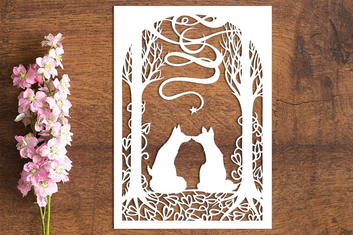 Infinity Moon - Paper Cutting Template example image 1