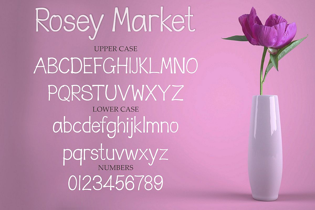 Rosey Market - a fun handwritten font example image 1