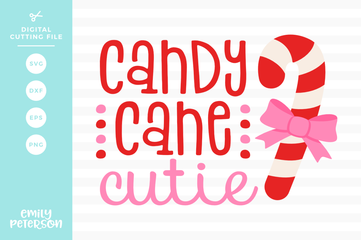 Candy Cane Cutie SVG DXF EPS PNG example image 1