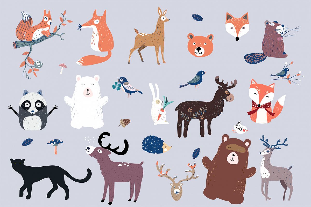 Forest animals set example image 1