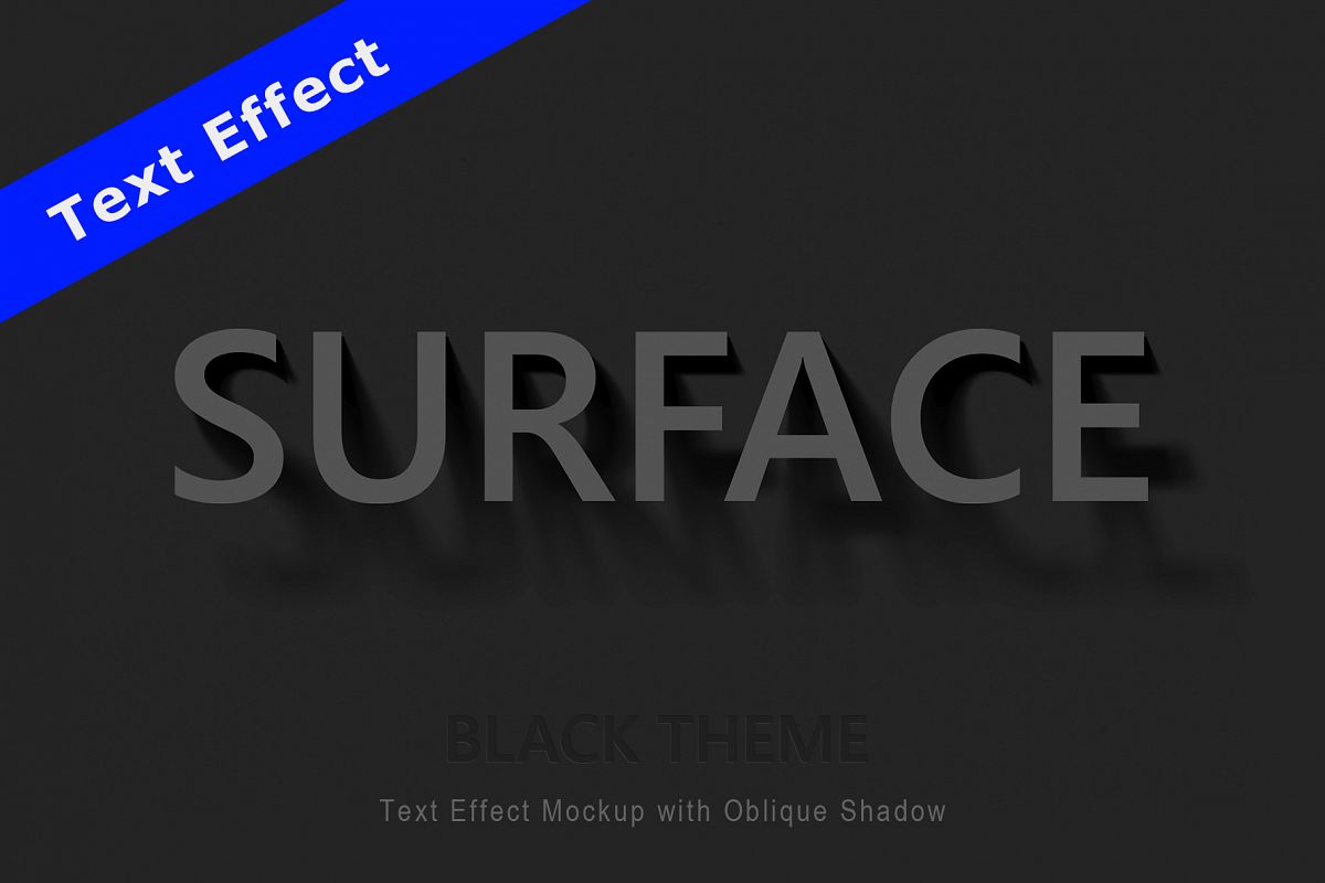 Text Effect Mockup with Oblique Shadow example image 1