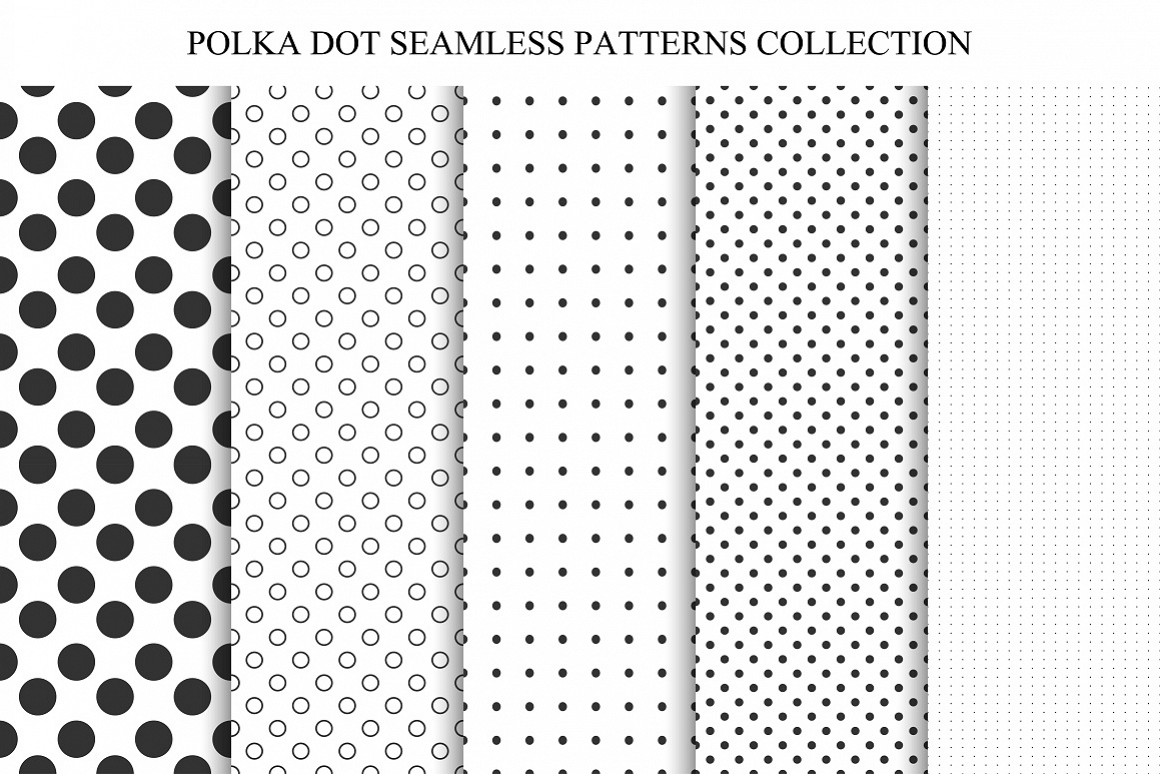 Polka dot seamless patterns. example image 1