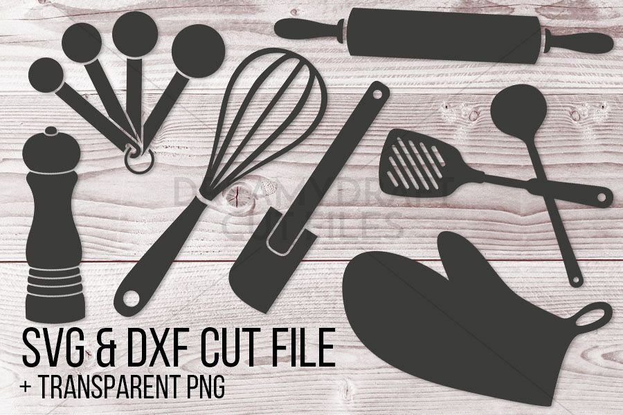 Kitchen utensils clip art | SVG & DXF cut files (144691) | SVGs