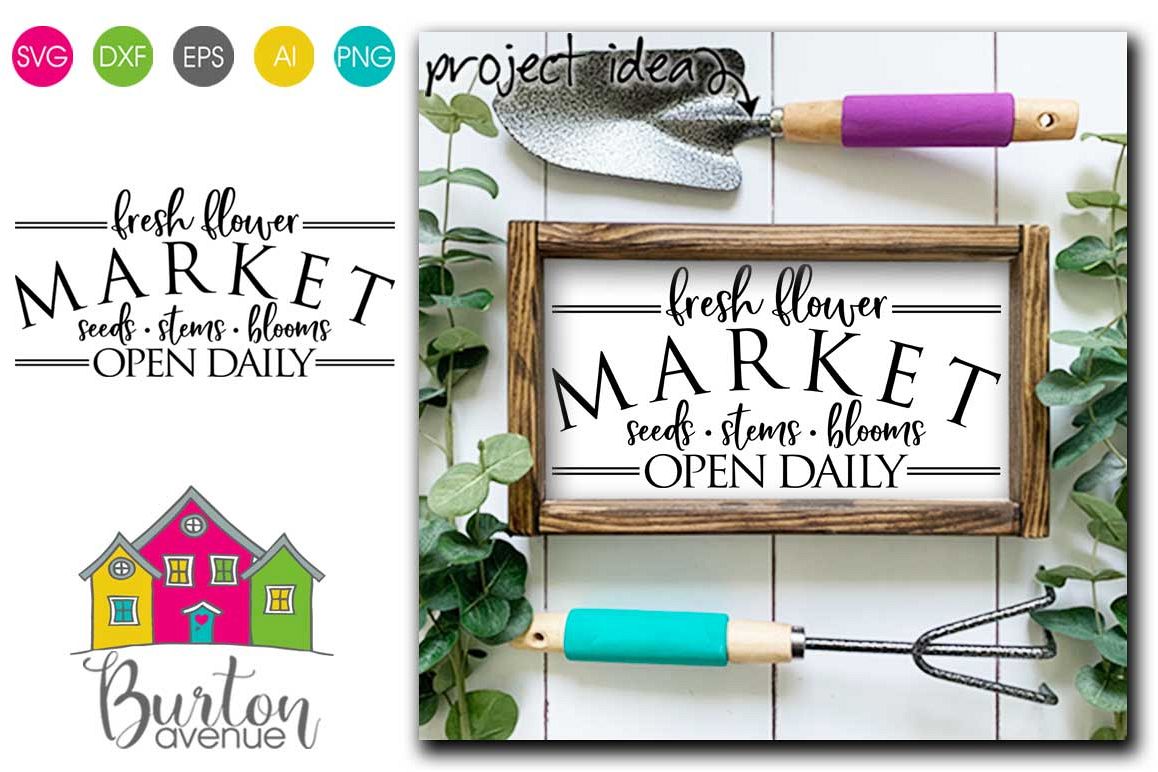 Fresh Flower Market SVG file for Spring example image 1