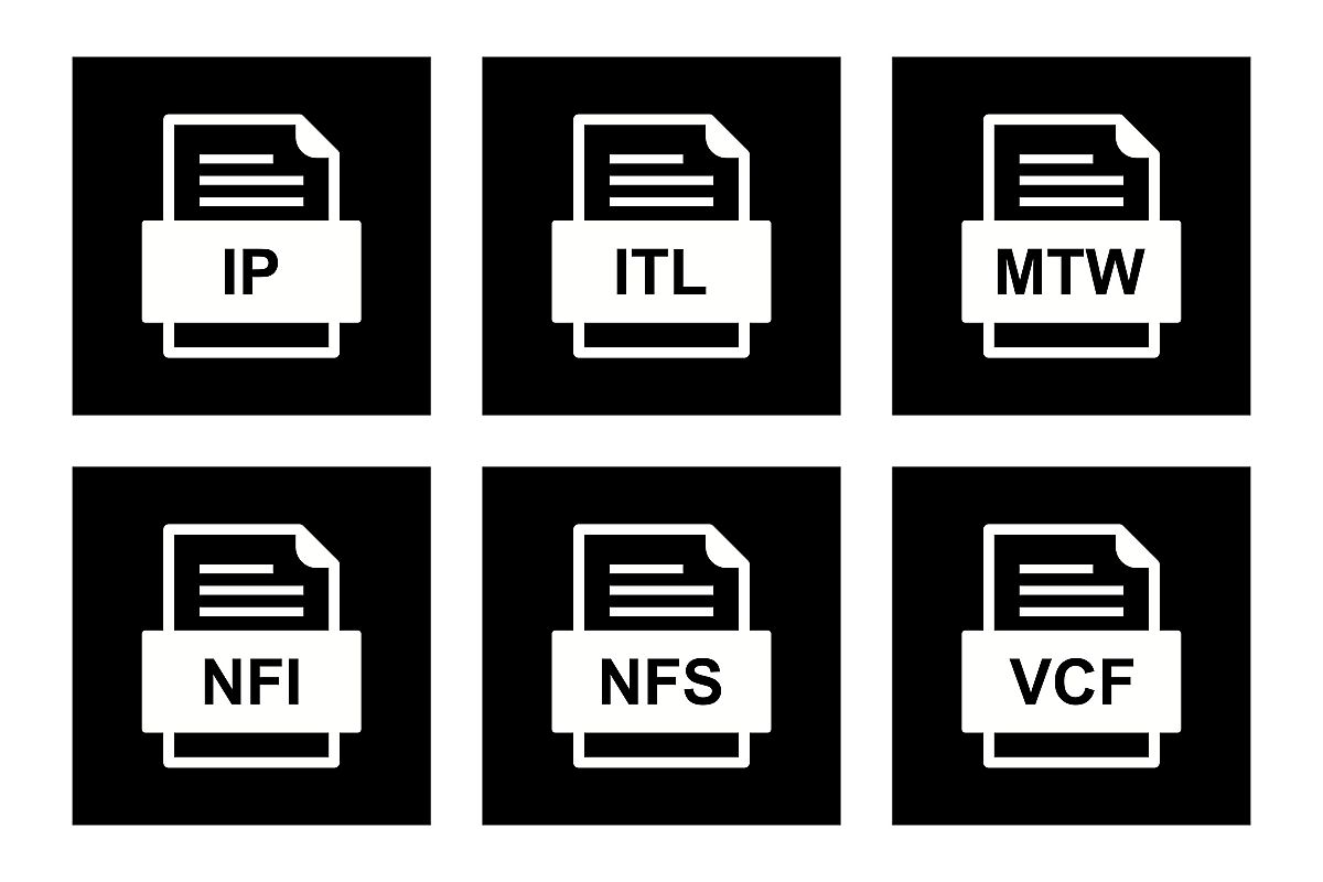 Set Of File Formats Icons example image 1