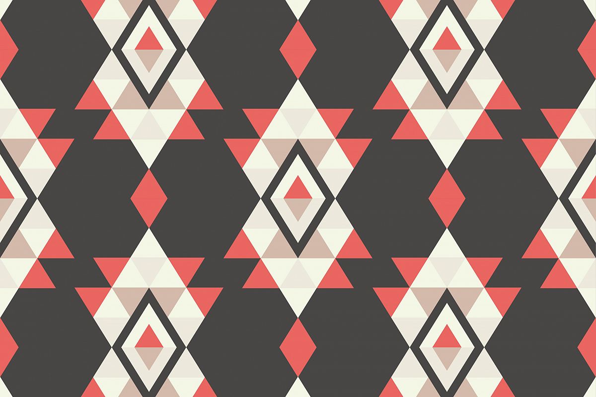 Ethnic boho seamless pattern. Retro motif. Vector illustration. example image 1
