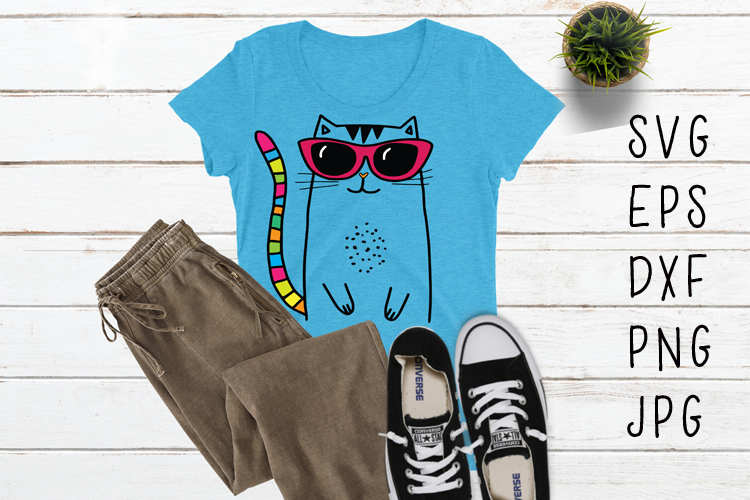 Cool Cat SVG example image 1