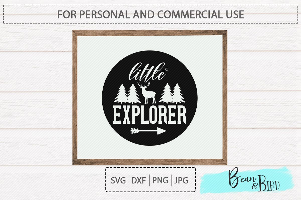 Little Explorer Kids Svg Sign Design example image 1