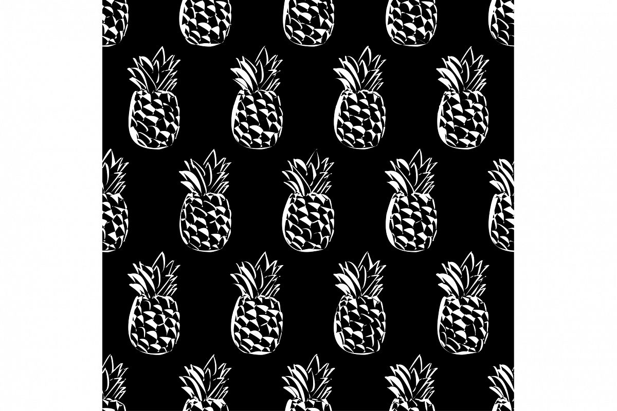 Ethnic boho seamless pattern with pineapples. Print. Repeating background. Cloth design, wallpaper. example image 1
