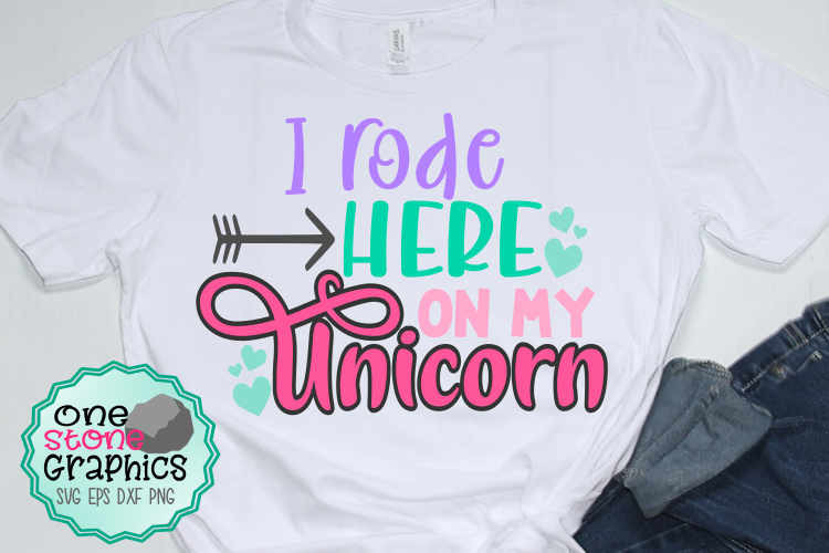 I rode here on my unicorn svg,unicorn svg,girl svg example image 1