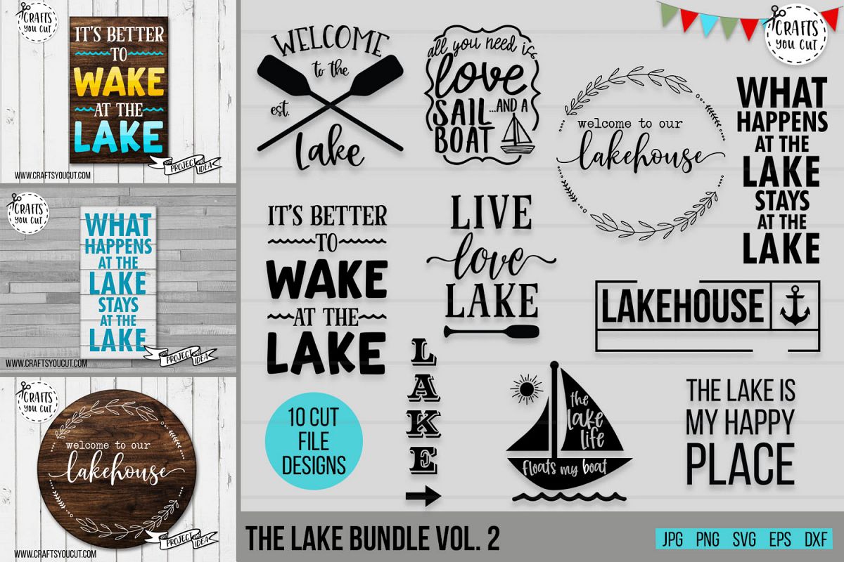 The Lake Bundle Vol. 2- A Summer/Lake SVG Cut File Bundle example image 1