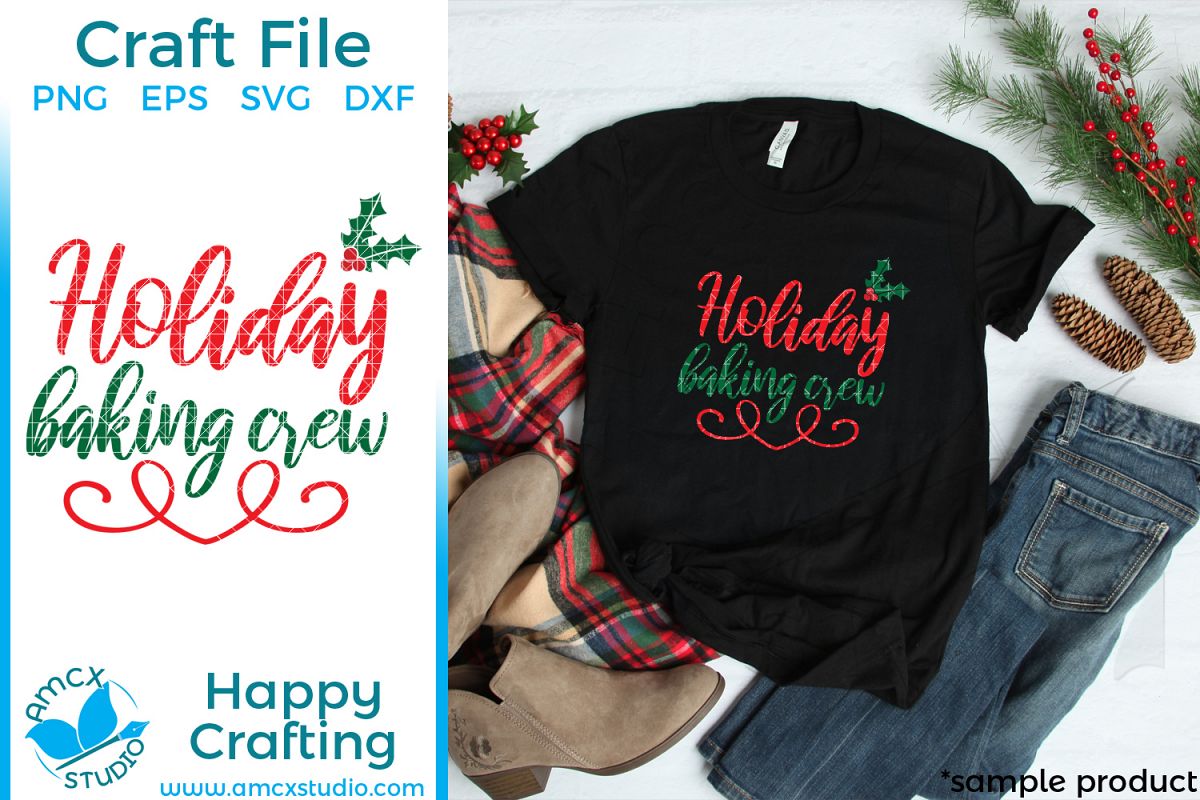 Holiday Baking Crew Christmas SVG example image 1