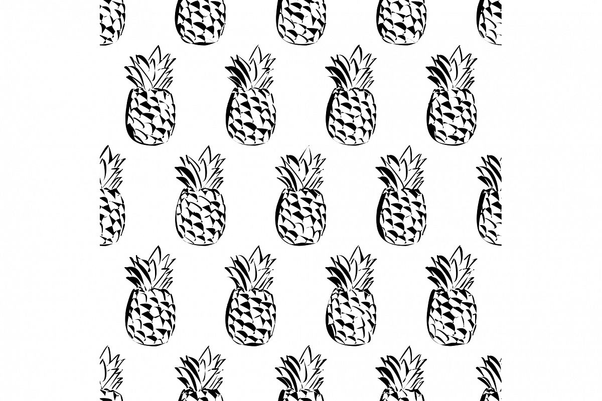 Ethnic boho seamless pattern with pineapples. Print. Repeating background. Cloth design, wallpaper. example image 1