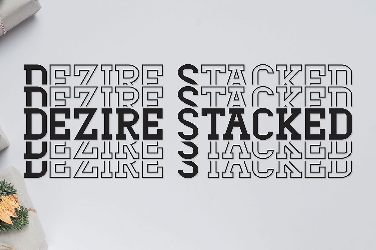 Dezire Stacked - Mirrored Font example image 1