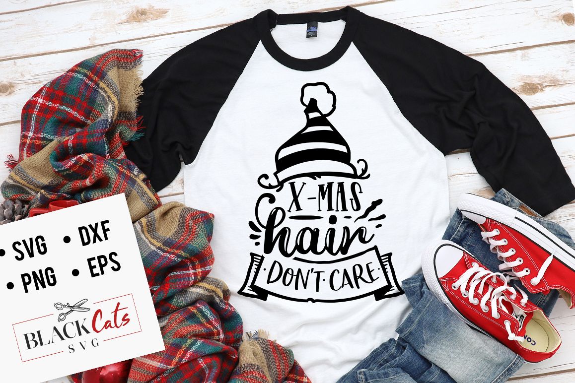 Christmas hair don't care svg example image 1