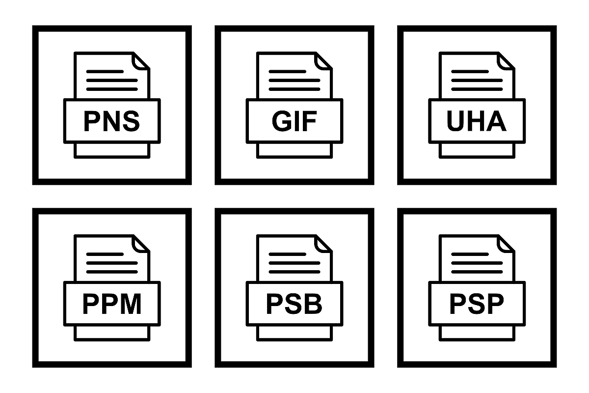 Set Of File Formats Icons example image 1