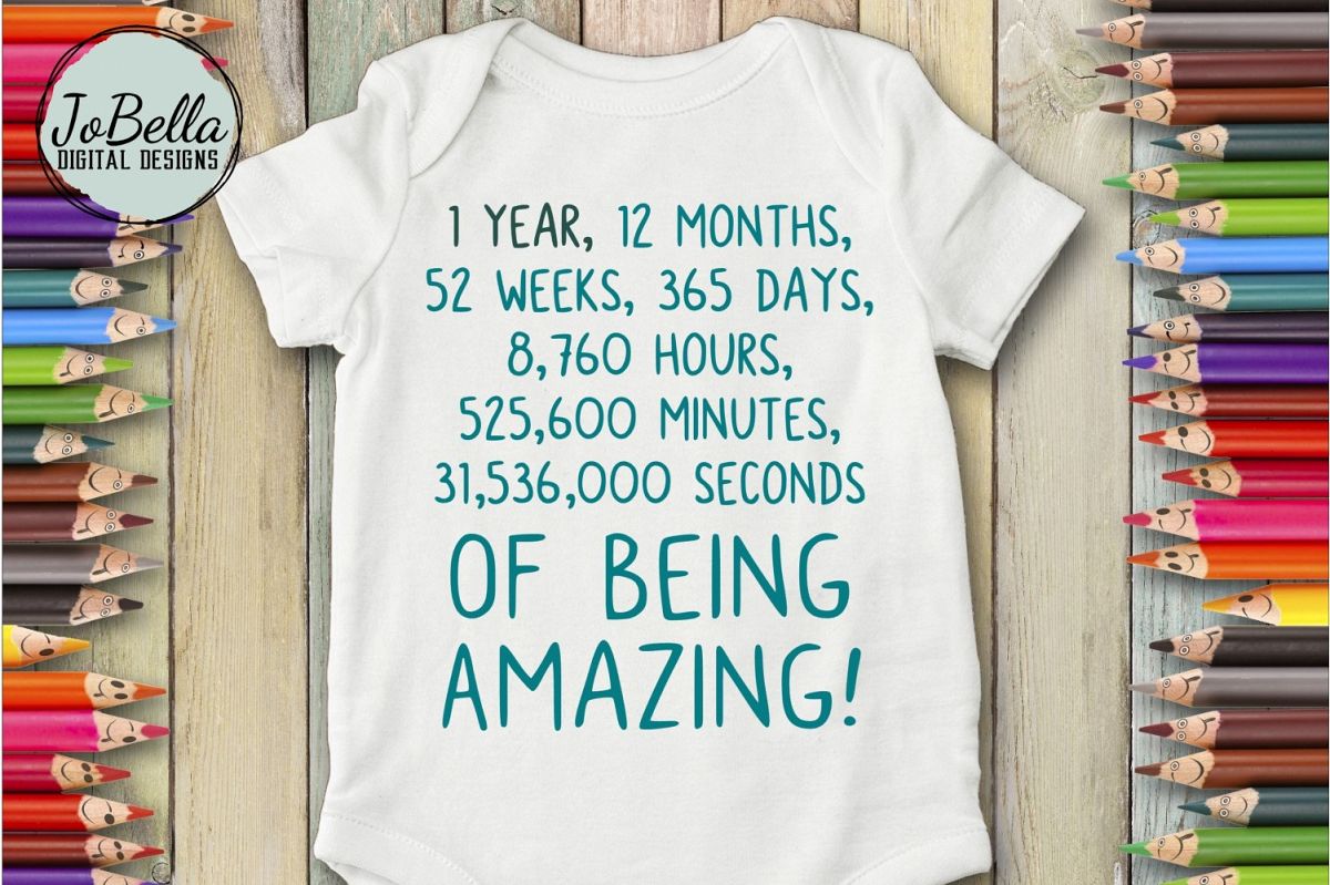First Birthday Baby SVG and Sublimation PNG example image 1